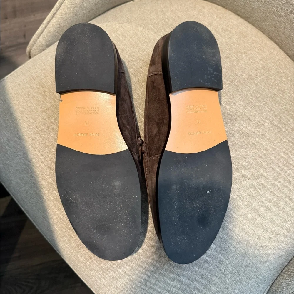 Tony Bianco Brown Suede Loafers - Picture 4 of 6